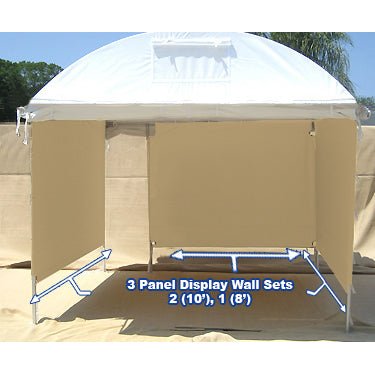 (3) Display Panel Set - 2 (10') , 1 (8') Trim Line, Craft Hut, Light Dome Display Walls - Showoff Canopy