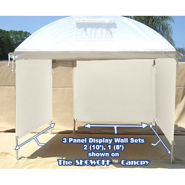 SHOWOFF 3 Panel Display Wall Sets 2 (10'), 1 (8') - Showoff Canopy