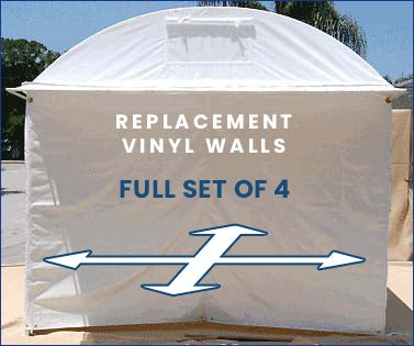 SHOWOFF Art Canopy Full Set of 4 Replacement Vinyl Walls (2 sides, front and back) - Showoff Canopy
